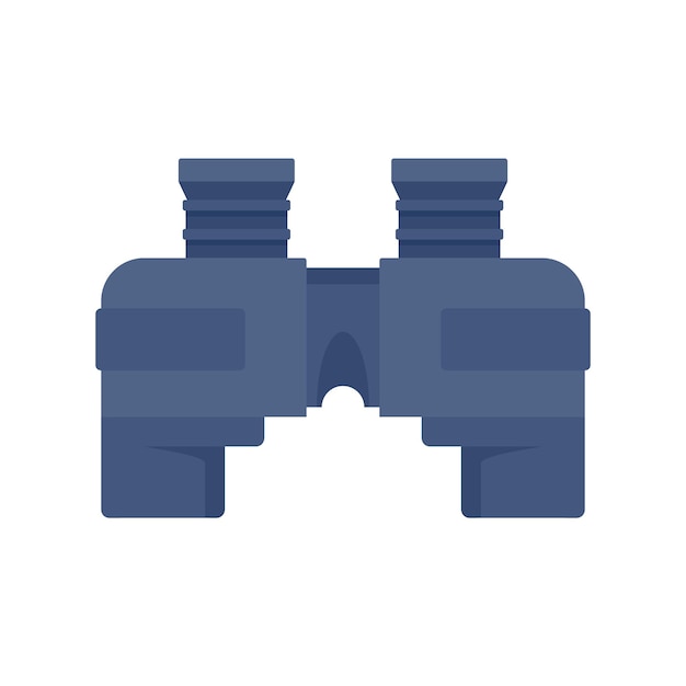 Icono de binocular marino azul Ilustración plana del icono vectorial de binoculares marinos azules para el diseño web
