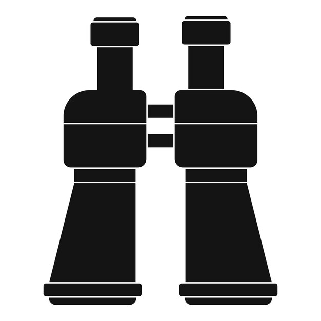 Icono de binoculares Ilustración sencilla del icono vectorial de binocular para la web