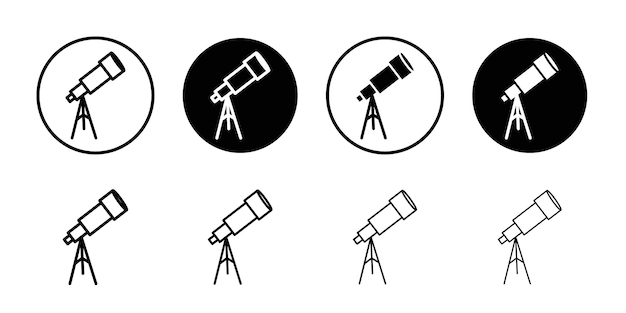 icono de los binoculares el logotipo del vector se fija en plano