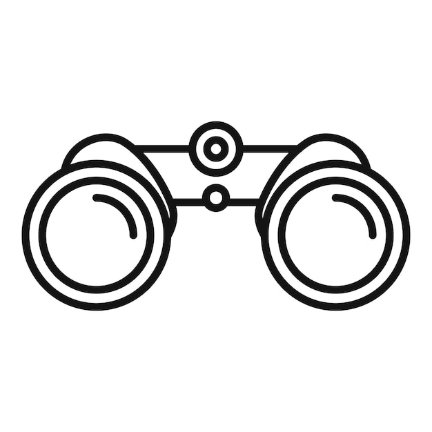 Icono de binoculares retro que representa la búsqueda y la búsqueda