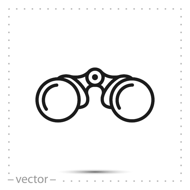 icono de binoculares vector