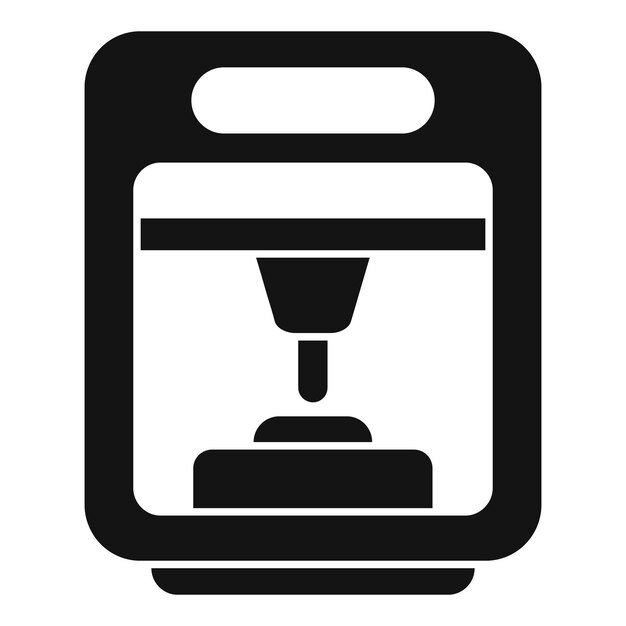El icono de bioprinting del monitor es un vector simple del futuro del ojo