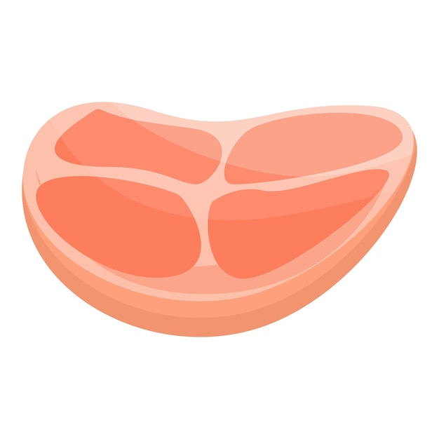 Icono de bistec de carne de res dibujado icono vectorial de carne de vacuno para diseño web aislado en fondo blanco