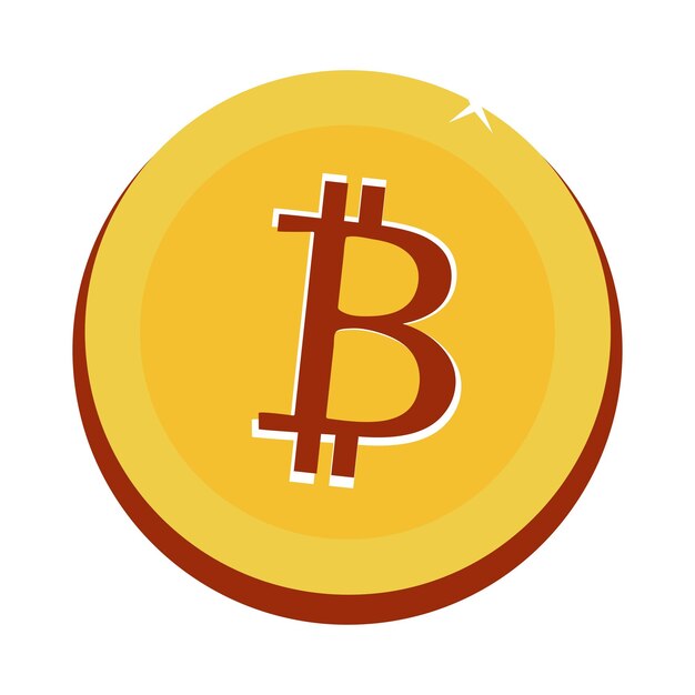 Icono de Bitcoin Diseño plano Iconos vectoriales de Bitcoin signos de criptomonedas modernas Icono de estilo plano