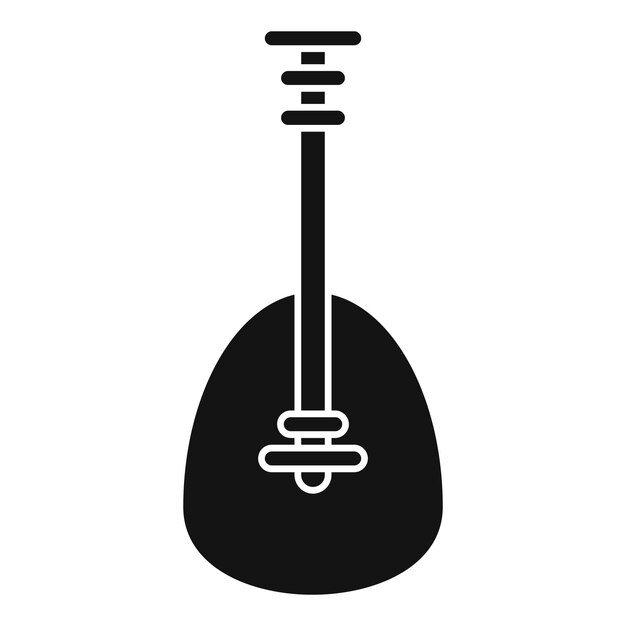 Icono biwa japonés Ilustración simple del icono de vector biwa japonés para diseño web aislado sobre fondo blanco