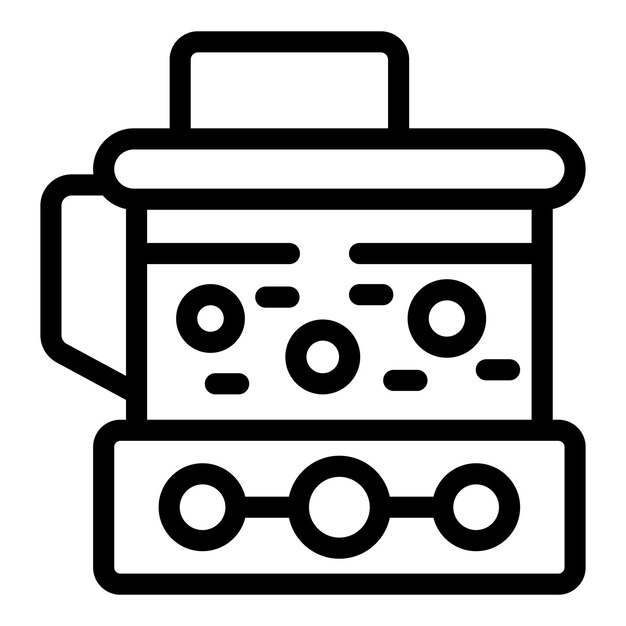 Icono en blanco y negro de una copiadora
