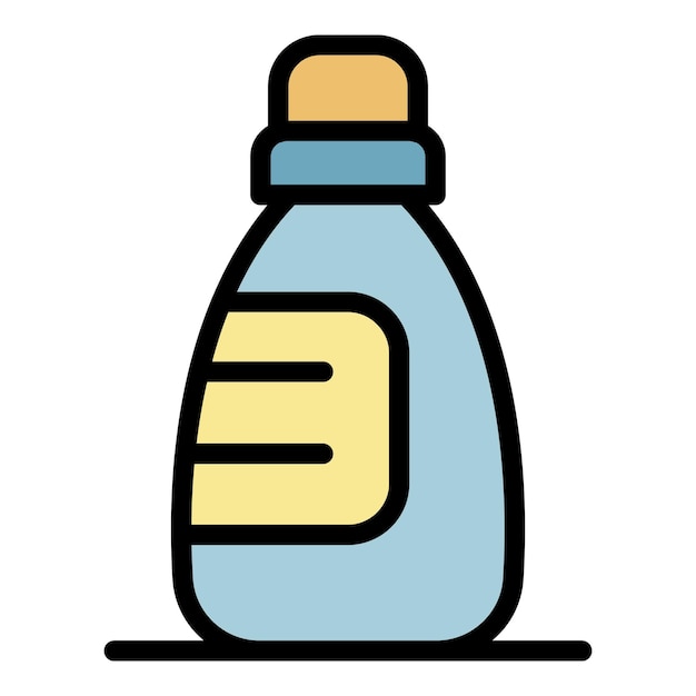 Icono de blanqueo Contorno del icono vectorial de blankeo El color es plano y aislado
