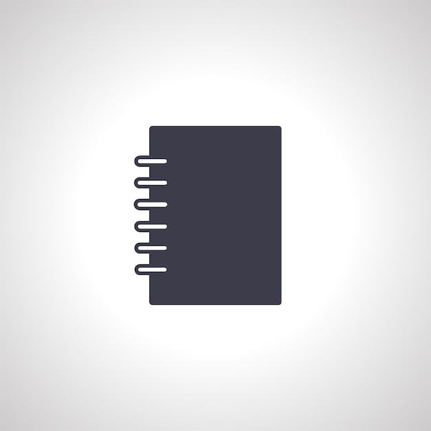 Vector el icono del bloc de notas es el icono del libro de notas.
