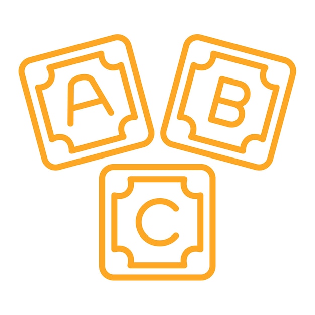 Vector icono de bloqueo de la abc