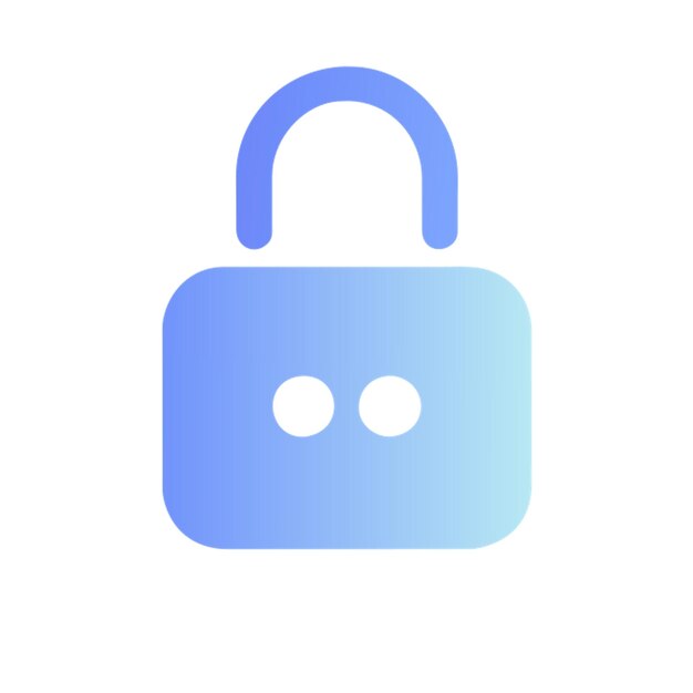 icono de bloqueo formas de color gradiente