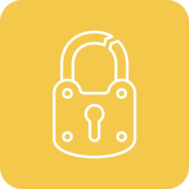 Icono de bloqueo roto