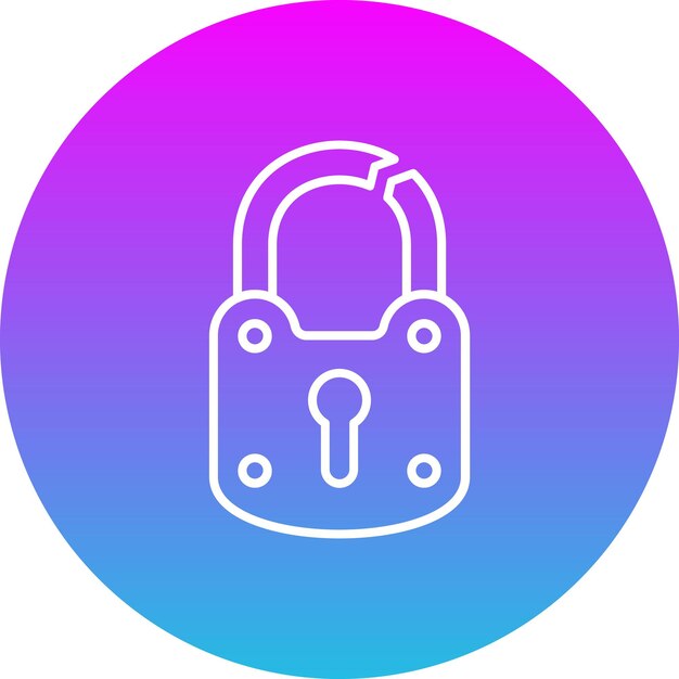 Icono de bloqueo roto