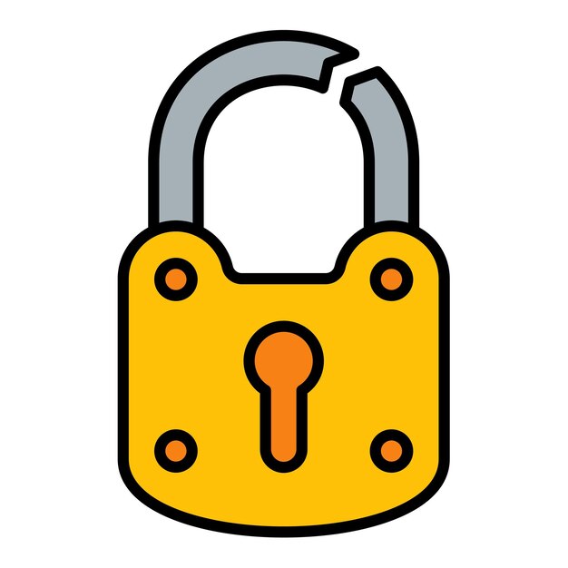 Icono de bloqueo roto