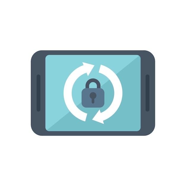 Icono de bloqueo de teléfono vector plano Registro de página de interfaz de usuario Diseño móvil