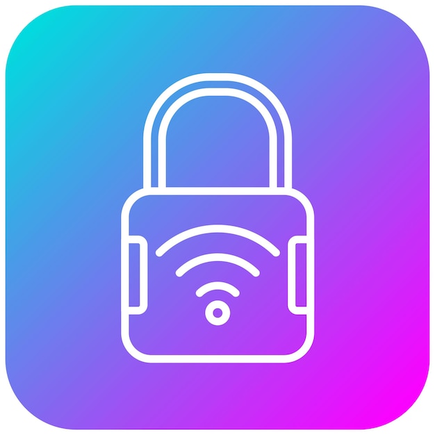 El icono de bloqueo vectorial inteligente se puede utilizar para el conjunto de iconos biométricos