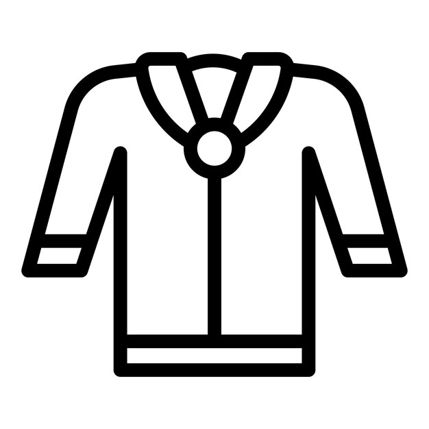 Icono de blusa escolar Icono de vector de blusa escolar de esquema para diseño web aislado sobre fondo blanco