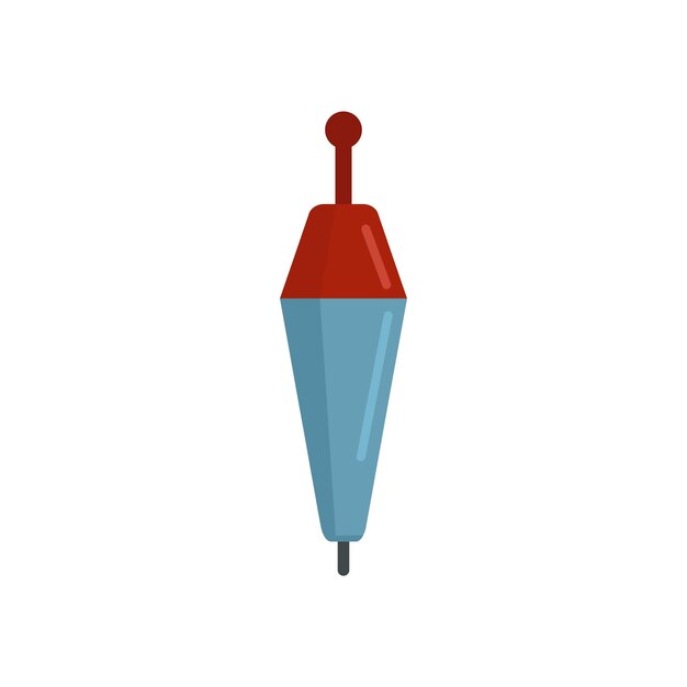 Icono de bobber de río Ilustración plana del icono de vector de bobber de río aislado sobre fondo blanco