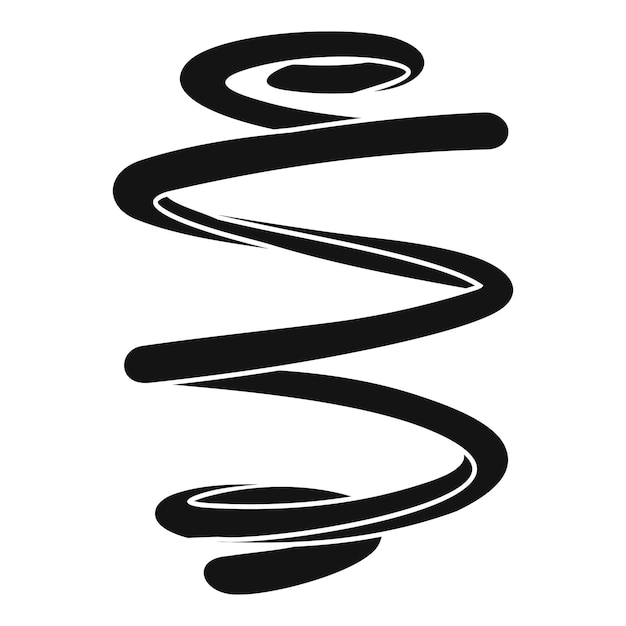 Icono de bobina espiral Ilustración simple del icono de vector de bobina espiral para diseño web aislado sobre fondo blanco