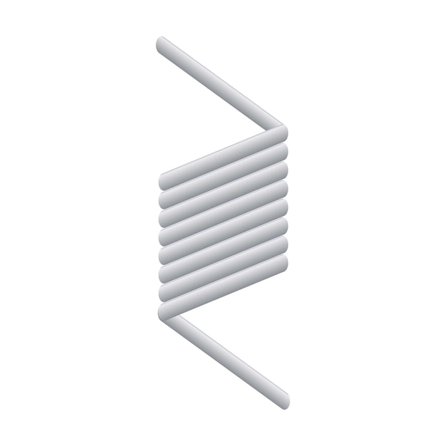 Icono de bobina flexible Caricatura de icono de vector de bobina flexible para diseño web aislado sobre fondo blanco