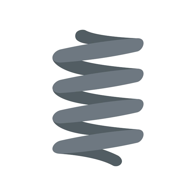 Icono de la bobina de resorte del automóvil Ilustración plana del ícono vectorial de labobina de resorta del automóvil para la web aislada en blanco