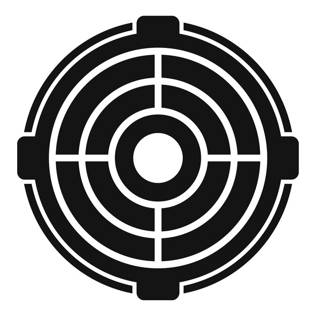 Icono de boca de asfalto vector simple Carretera de la ciudad Círculo de pozo