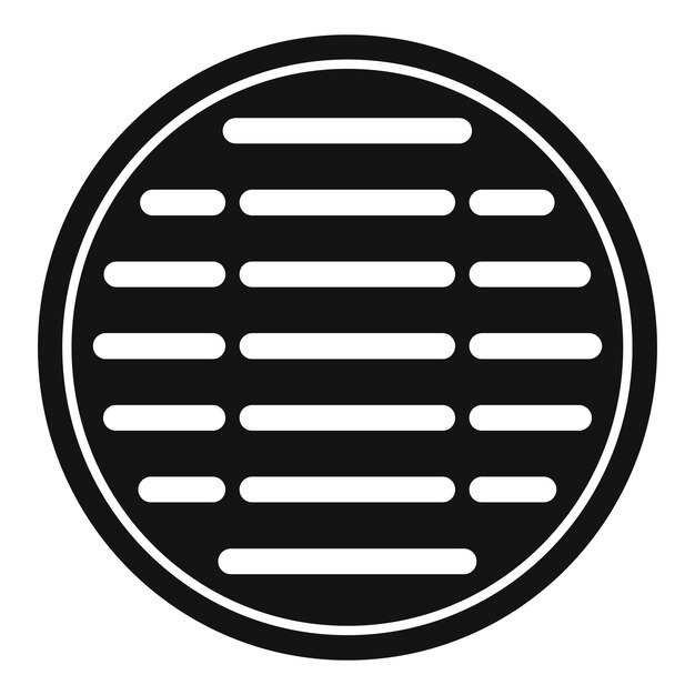 Icono de boca de seguridad vector simple tapa de la ciudad círculo Pir