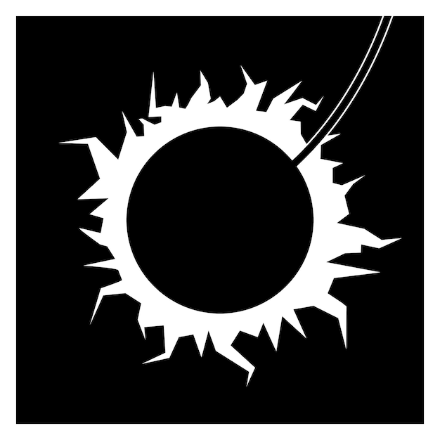 el icono de la bola de acero de destrucción