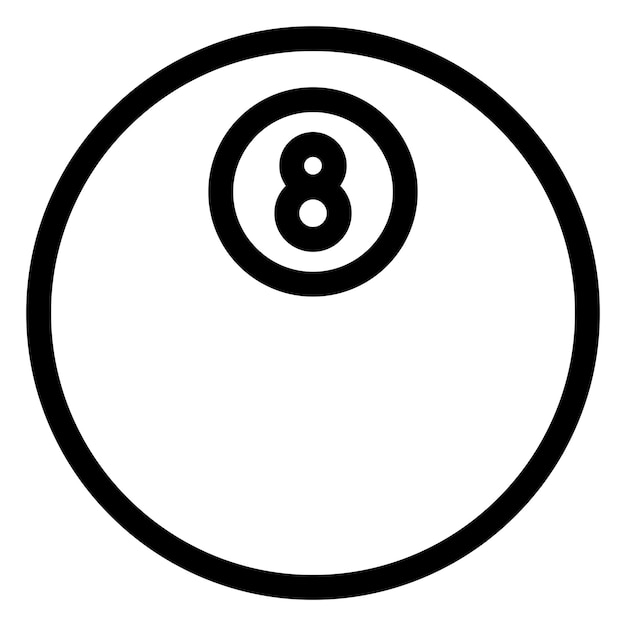icono de bola de billar sobre fondo transparente