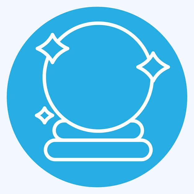 Icono Bola de Cristal relacionada con el símbolo mágico estilo de ojos azules diseño simple editable
