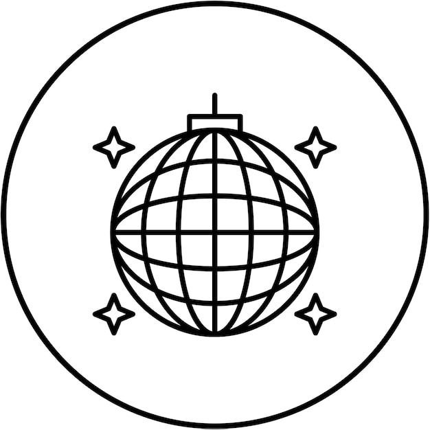 Icono de la bola de la discoteca