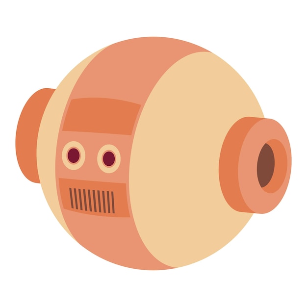 Icono de bola robótica Ilustración de dibujos animados de icono de vector de bola robótica para web aislado sobre fondo blanco
