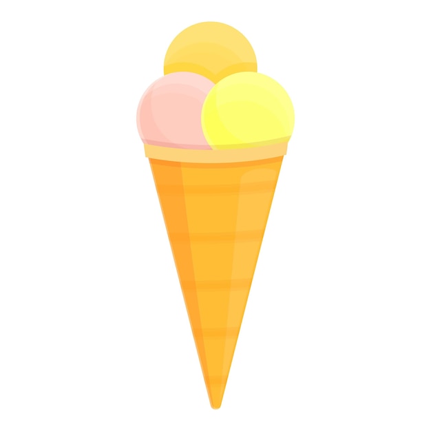 Icono de bolas de helado Icono vectorial de bolas del helado para el diseño web aislado sobre fondo blanco