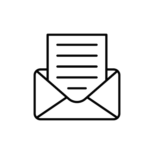 Ícono del boletín de noticias Colección de conjuntos de relleno plano