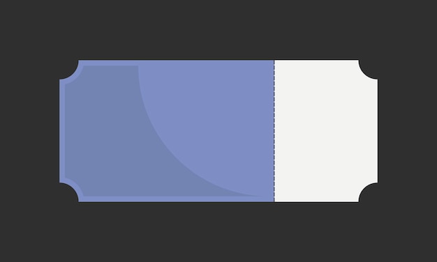 Ícono de boleto en estilo plano Ilustración vectorial de cupón en fondo negro aislado Signo de cupón