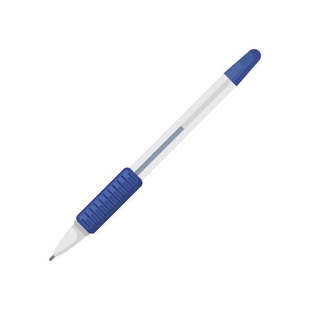 Icono de bolígrafo en estilo plano Ilustración vectorial de herramientas de oficina en un fondo aislado Sello de equipo escolar Concepto de negocio