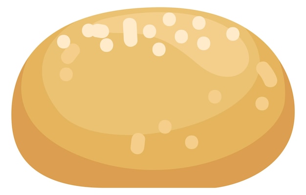 Icono de bollo redondo Producto de dibujos animados de panadería Burger