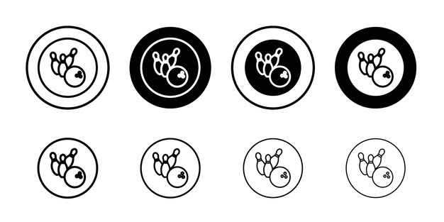 Ícono de bolos Contorno de la serie de paquetes de juegos delgados