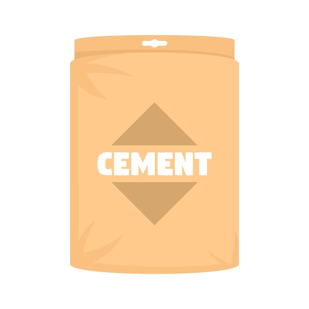 Vector icono de bolsa de cemento ilustración plana del icono vectorial de bolsa de cemento para el diseño web