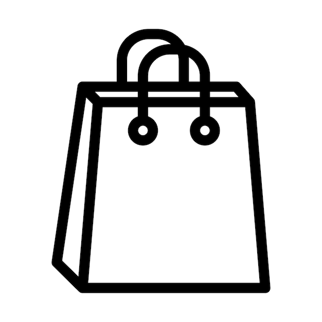 Icono de bolsa de compras para diseño gráfico y web | Vector Premium