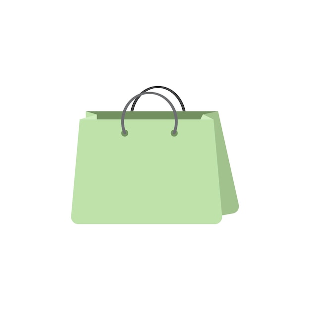 Ícono de bolsa de compras en estilo plano Ilustración vectorial del paquete en un fondo aislado Concepto de negocio de letrero de compra