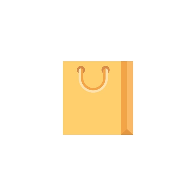 Ícono de bolsa de compras en estilo plano Ilustración vectorial del paquete en un fondo aislado Concepto de negocio de letrero de compra
