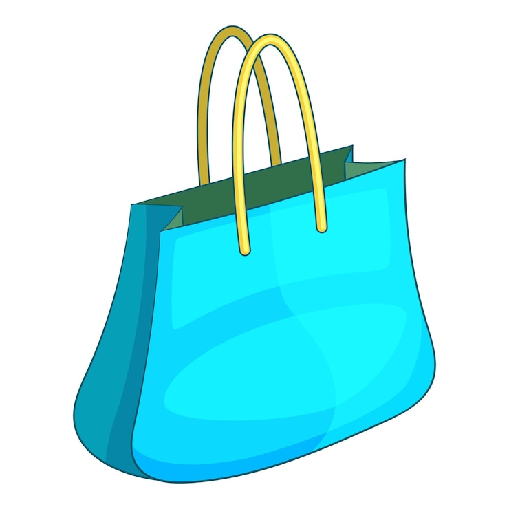 Vector icono de bolsa de compras ilustración de dibujos animados de icono de vector de bolsa de compras para web