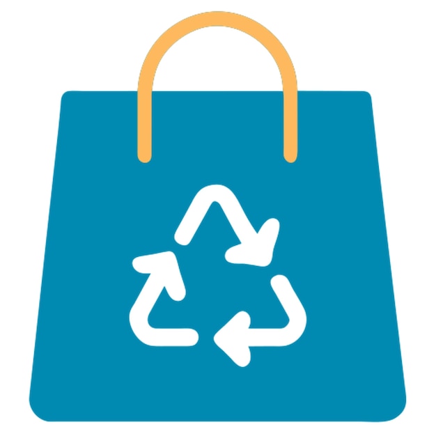 icono de la bolsa de compras de reciclaje
