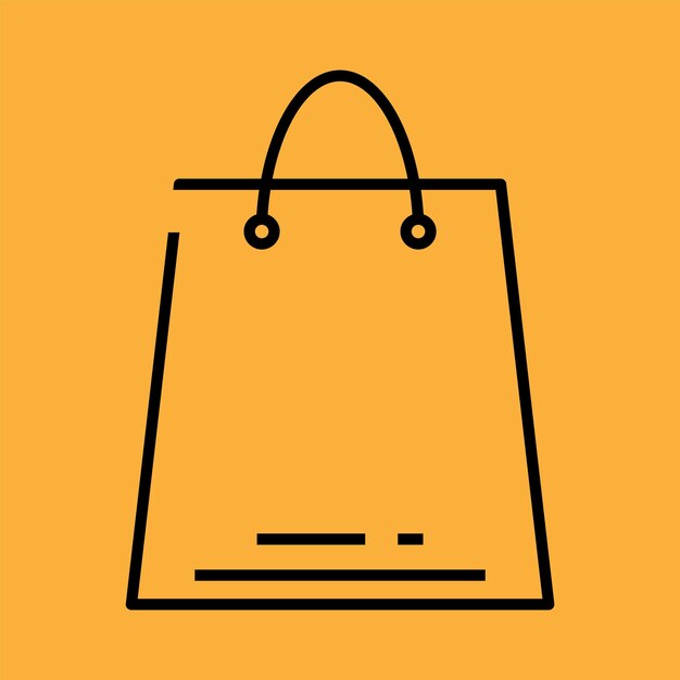 Icono de bolsa de compras de vector de viernes negro Supermercado y comprar EPS 10