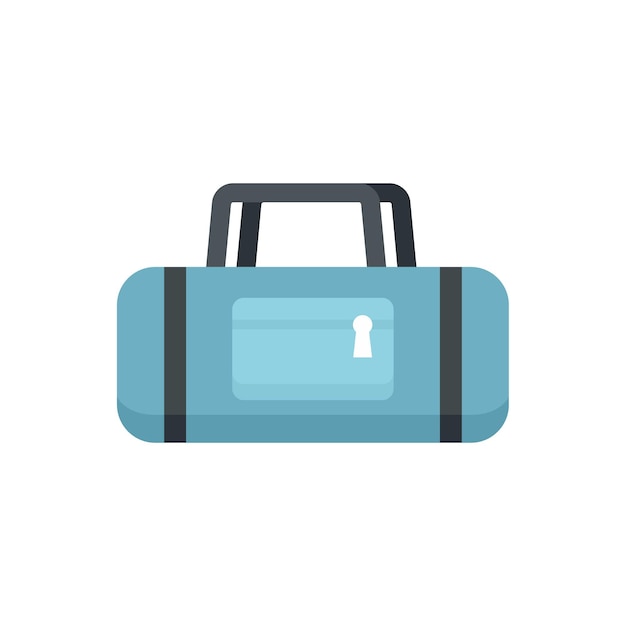 Icono de bolsa de deporte Ilustración plana del icono de vector de bolsa de deporte aislado sobre fondo blanco