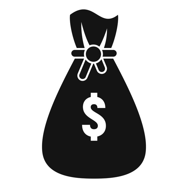 Icono de bolsa de dinero de gamificación Ilustración simple del icono de vector de bolsa de dinero de gamificación para diseño web aislado sobre fondo blanco
