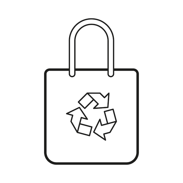 Icono de bolsa ecológica Ilustración vectorial EPS 10 Imagen de archivo