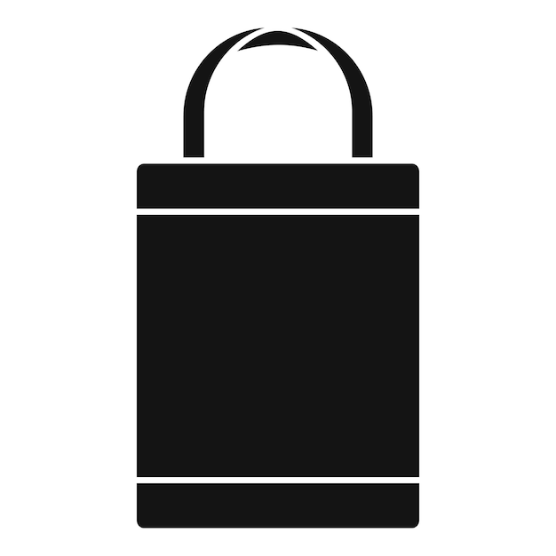 Icono de bolsa ecológica vector simple Bolsa de tela ecológica Mango de algodón