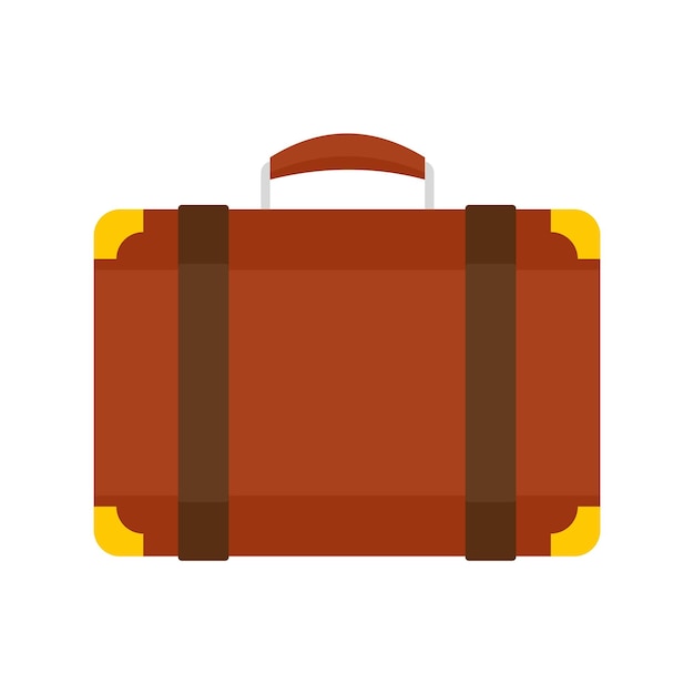 Vector Ícono de bolsa de equipaje ilustración plana del ícono vectorial de bolsa de bagaje para diseño web