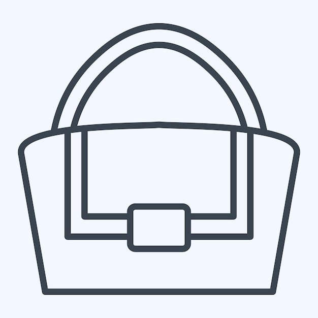 Icono bolsa francesa relacionada con Francia estilo de línea de símbolos diseño simple editable
